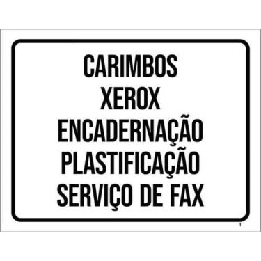 Imagem de Kit 10 Placas Carimbos Xerox Encadernação Plastificação - Sinalizo