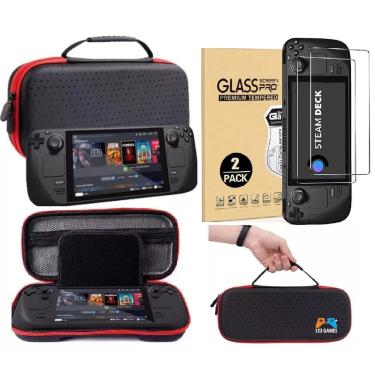 Imagem de Case Para Steam Deck Oled / LCD Estojo + 2 Películas Vidro