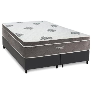 Imagem de Cama Box Queen + Colchão Molas Inovaflex Essential