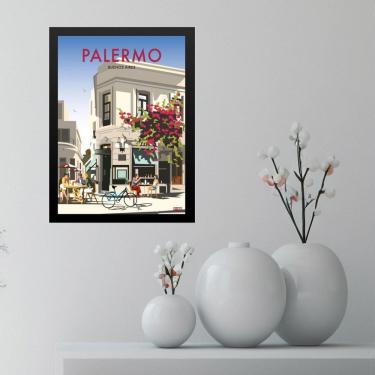 Imagem de Quadro Decorativo Palermo - Buenos Aires 24X18Cm - Com Vidro