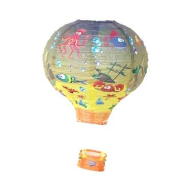 Imagem de Lanternas De Papel Em Forma De Balão De Ar Quente DIY De 12 Polegadas 