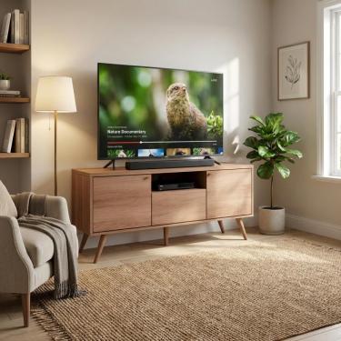 Imagem de Rack Para Tv Até 75 Pol 2 Portas 1 Gaveta Jequetiba