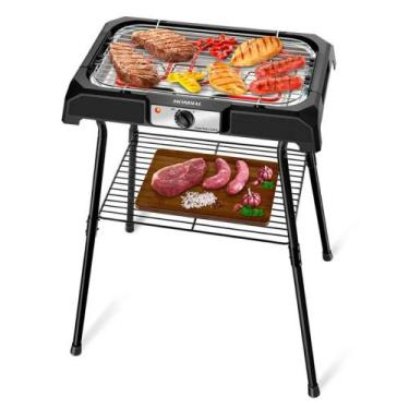 Imagem de Churrasqueira Elétrica Mondial Grelha com Altura Regulável Preto 1800W