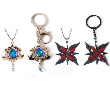 Imagem de Pingente de chaveiro azul, emblema de exorcista, anime, colecionável