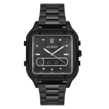 Imagem de Relógio Euro Feminino Ref: Eubj3890abc/4p Anadigi Retangular Black