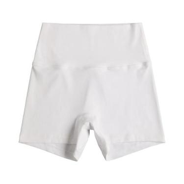 Imagem de Shorts de Yoga Fitness Cintura Alta - Cor Sólida - Leggings para Trein