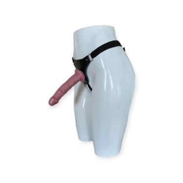 Imagem de Cinta Peniana com Pênis 19 e 5cm X 4cm com Veias Saltadas em PU Elastano PVC Atóxico e ABS para Penetração