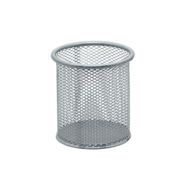 Imagem de Porta Caneta Brw Aramado para Organização de Escritório 1 Unidade Prata