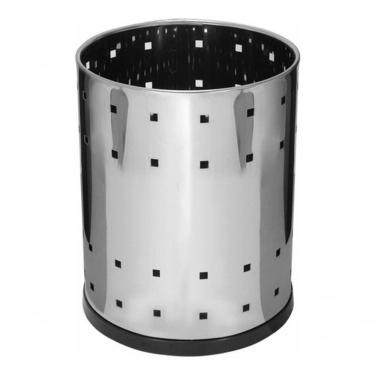 Imagem de Lixeira Telada B8 13L em Aço Inox com Abertura Manual e Fundo Plástico ABS Inox