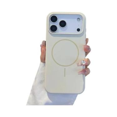 Imagem de Capa De Silicone Líquido Magnética De Luxo Para iPhone 17 pro Max Com 