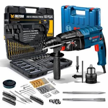 Imagem de Martelete Rompedor 820w Gbh 224 D Bosch Com Jogo 103 Pçs, 220V
