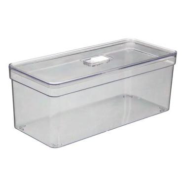 Imagem de Organizador Porta Alimentos Com Cesta Grande Ideal Geladeira 1 UN - PL