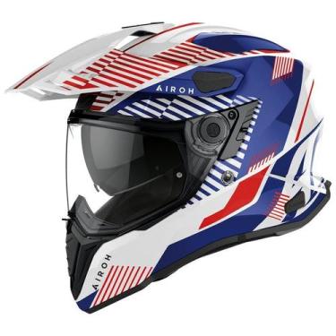 Imagem de Capacete Airoh Commander Azul Big Trail Trilha Off Road, 56