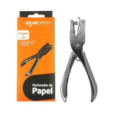Imagem de Furador De Papel E Eva Manual De Metal 1 Furo Escritório - Jocar