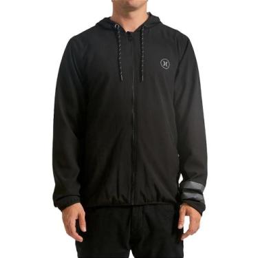 Imagem de Jaqueta Hurley Block Party WT23 Oversize Masculina Preto, Preto, 1G