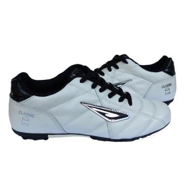 Imagem de Chuteira Couro Diavolo Classic Society, 41, Branco, Masculino