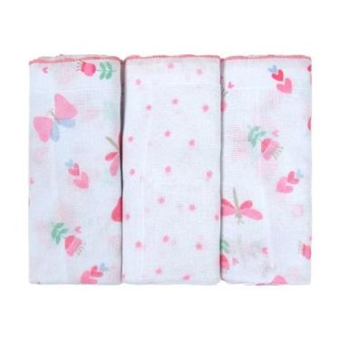 Imagem de Fralda de Pano Ombro Bebê Estampada Kit com 03 unidades Incomfral, Men