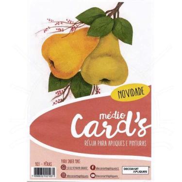 Imagem de Régua Médio Cards Apliques e Pinturas - Decorart, PERAS