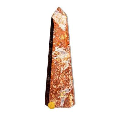 Imagem de Ponta Calcedônia Mosaico de Quartzo Jiboia Natural - 1,6Kg - 28cm - Cl