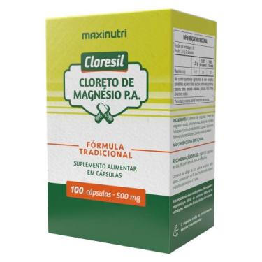 Imagem de Cloresil Cloreto Magnésio P.A 500mg 100 Cápsulas - Maxinutri