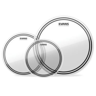 Imagem de Kit de Peles para Bateria Evans EC2S ETP-EC2SCLR-F Fusion 10 12 14 Transparente