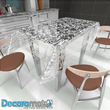 Imagem de Plástico Estampado Decoramais Arabesco PVC Flexível Impermeável para Mesa 1,40M X 30M Plastvinil