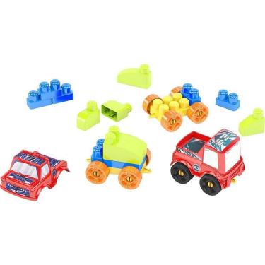 Imagem de Brinquedo para Montar Monta Máquinas Blocolandia 68 Peças Plástico Dismat Brinquedos