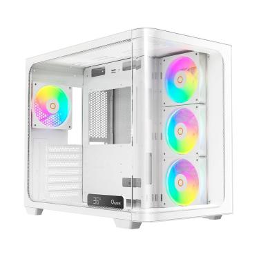 Imagem de Gabinete Gamer Ocypus Iota C70 Curve ATX ARGB Digital Com Fan Branco