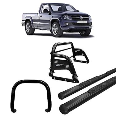 Imagem de Kit Quebra Mato+Estribo OVAL+Santo AntH3/AMAROK CS PRETO