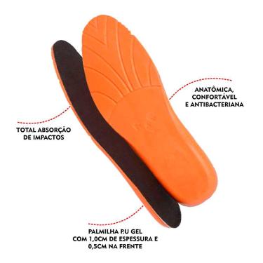 Imagem de Palmilha de Gel Fina em P.U Ortopédica Macia Confortável Ideal para Tênis Sapatos e Chuteiras