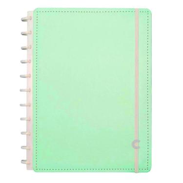 Imagem de Caderno Grande 80 Folhas Verde Pastel Caderno Inteligente