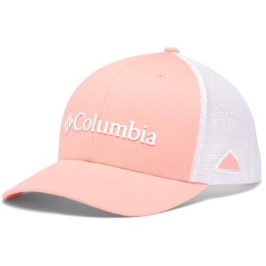 Boné Feminino Esporte Pesca Aba Curva Bad Fish Rosa e Branco