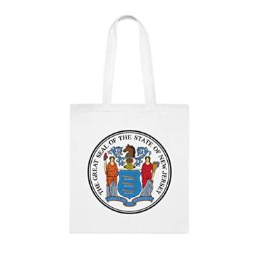 Imagem de SpreadPassion Sacola New Jersey, presente para amantes de Nova Jersey, presente de Nova Jersey, bolsa de ombro de Nova Jersey, bolsas reutilizáveis de Nova Jersey, cesta de aniversário