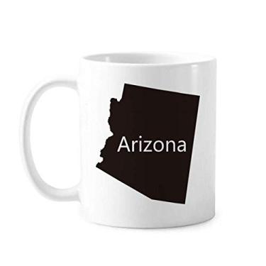 Imagem de Arizona Caneca com mapa dos Estados Unidos da América cerâmica cerâmica xícara de café porcelana louça