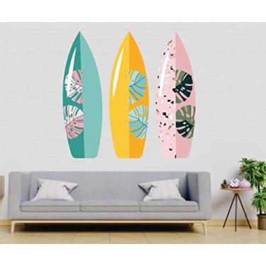 Imagem de Adesivo de Parede Prancha Surf tamanho total 75cmx80cm
