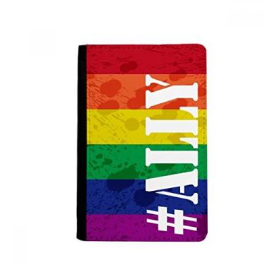 Imagem de Ally LGBT Porta-cartões com estampa de arco-íris para passaporte Notecase Burse