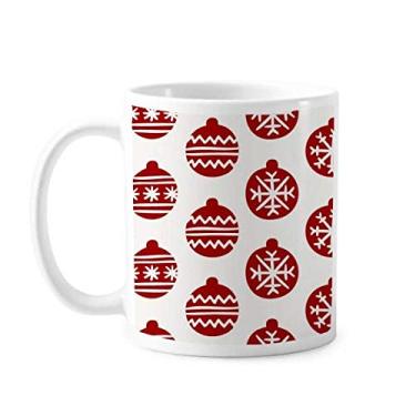 Imagem de Linha de flocos de neve de Natal Caneca de cerâmica café porcelana Caneca de cerâmica