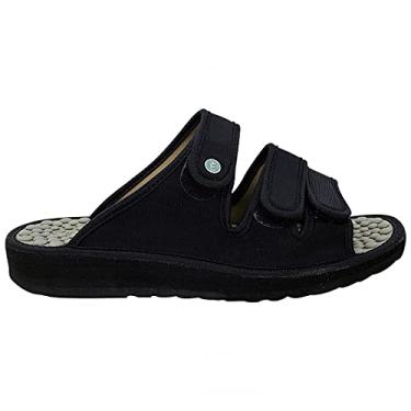 Imagem de Mule Ajustável Anabela para Esporão e Fascite Plantar Mundoflex - Preto/Preto