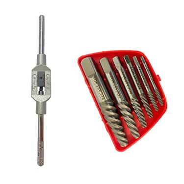 Imagem de Extrator De Parafusos Quebrados Saca 3 a 25mm Com Vira Macho Rosca Esquerda Profissional