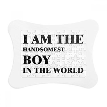 Imagem de Moldura de quebra-cabeça I Am The Handsomest Boy Decoração de imagem