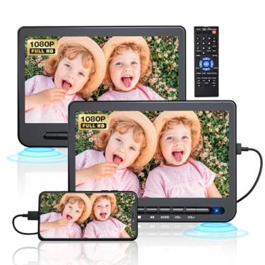 Imagem de DESOBRY 10.6" Portable DVD Players for Car (1 Player+1 Monitor), Car DVD Player Dual Screen with Full HD Transmission, 5-Hour Battery Mounting Brackets Support USB/SD Card (1 Player+1 Monitor)