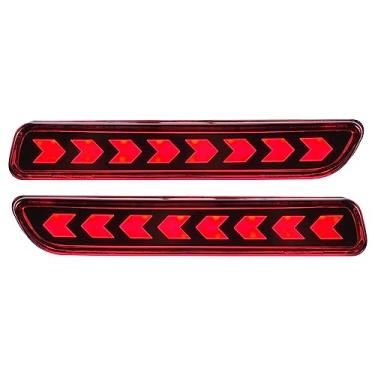 Imagem de A ABSOPRO Refletor de para-choque traseiro LED luz traseira de freio de neblina luz vermelha para Suzuki SX4 2006-2018 lente vermelha de plástico 1 par