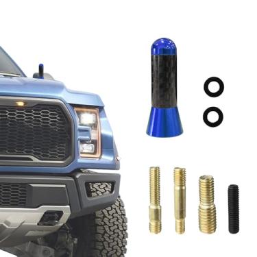 Imagem de Antena de carro, antena de rádio, antena automotiva, antenas de áudio e vídeo de carro, antena de fibra de carbono, antena de alumínio curta, acessórios universais de veículos para recepção de rádio