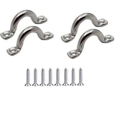 Imagem de priaolker M10 316 Aço Inoxidável Bimini Almofada de Olho, Alça de Olho, Cordão, Ponto de Âncora de Amarração, Pulseira de Pés, Laço de Deck de Caiaque, Adequado para Acessórios de Equipamento de