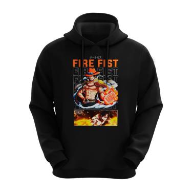 Imagem de Blusa Moletom Sublimação Blusão Full Print com Capuz Anime Ace Novidade-Unissex