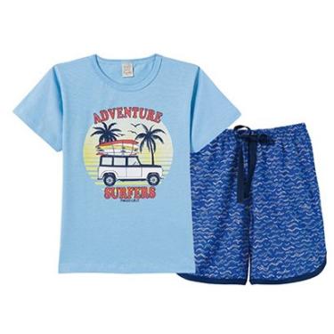 Imagem de Pijama Curto Bebê Pingo Lelê Adventure Surfers Masculino-Masculino