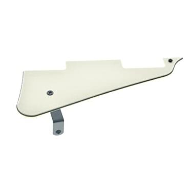 Imagem de KAISH Picareta de guitarra LP de 3 camadas branco envelhecido com suporte de aço inoxidável preto e parafusos de montagem de aço para Gibson Les Paul dos EUA