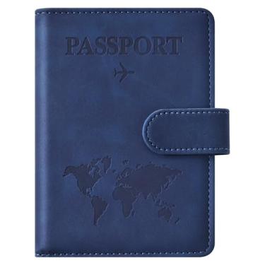 Imagem de Combo de porta-cartão de passaporte e vacina, porta-passaporte com compartimento para cartão de vacina, carteira de passaporte, capa de passaporte, capa de passaporte, suporte de passaporte para