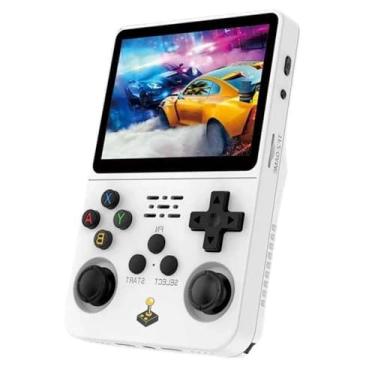 Imagem de Game Portátil R36s Tela IPS 3.5 64GB 15 Mil jogos (Branco)
