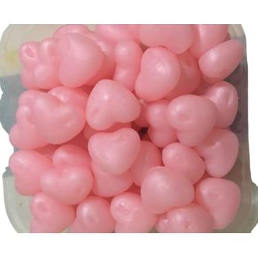 Imagem de Sabonete Artesanal Mini Coração Perolado - Escolha a quantidade, cor e Aroma (200, Rosa Claro com Rosas Brancas)